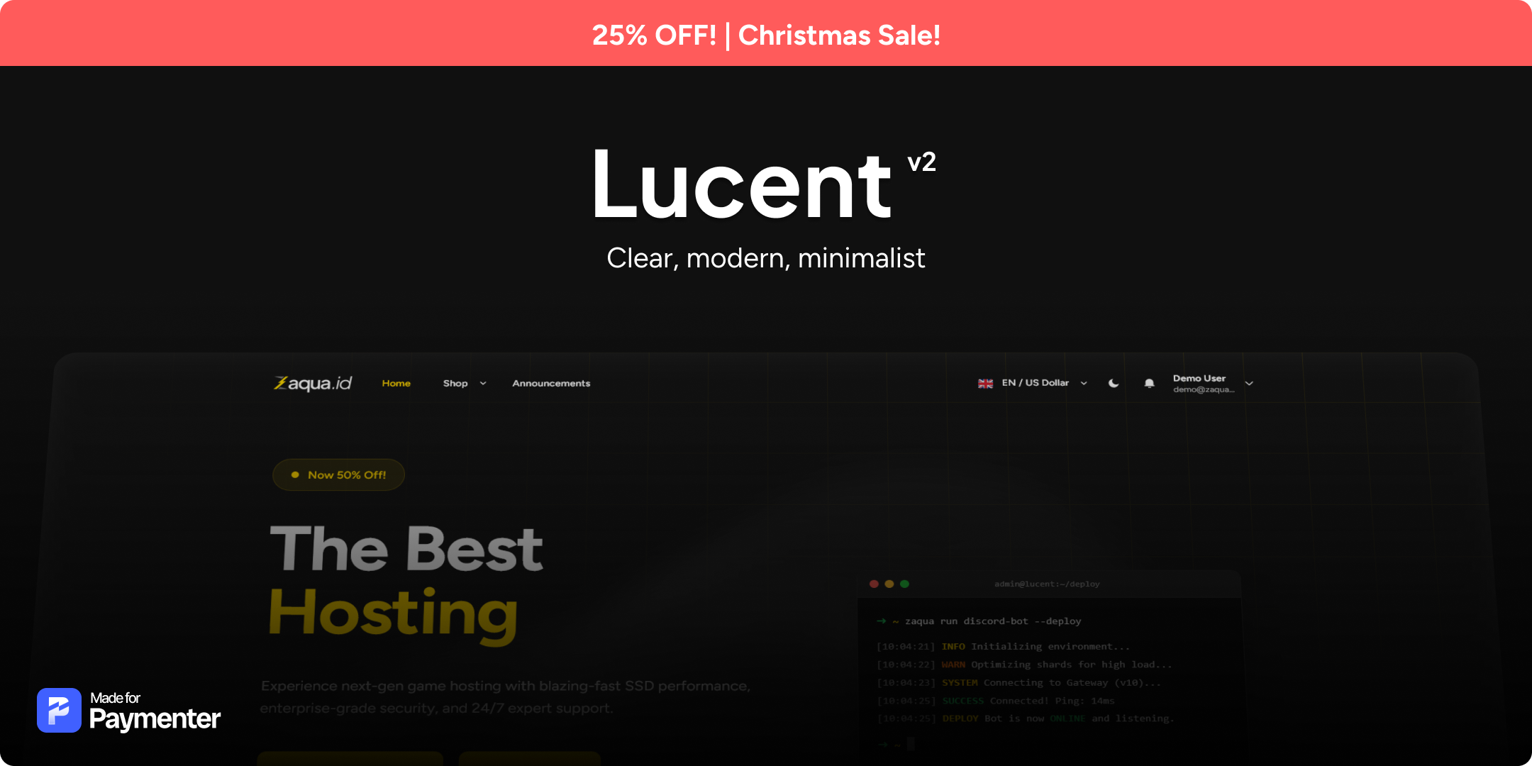 Lucent - Paymenter Theme