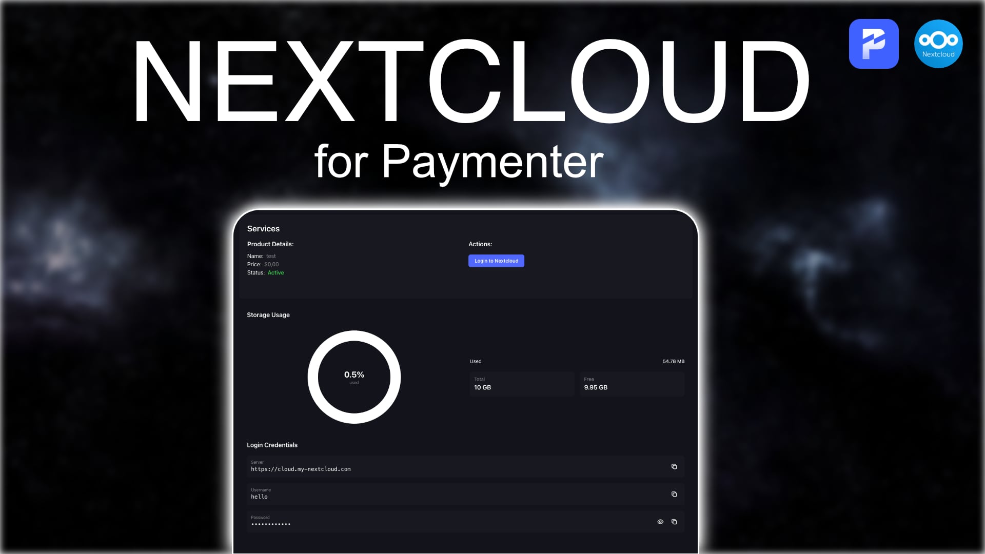 Nextcloud for Paymenter