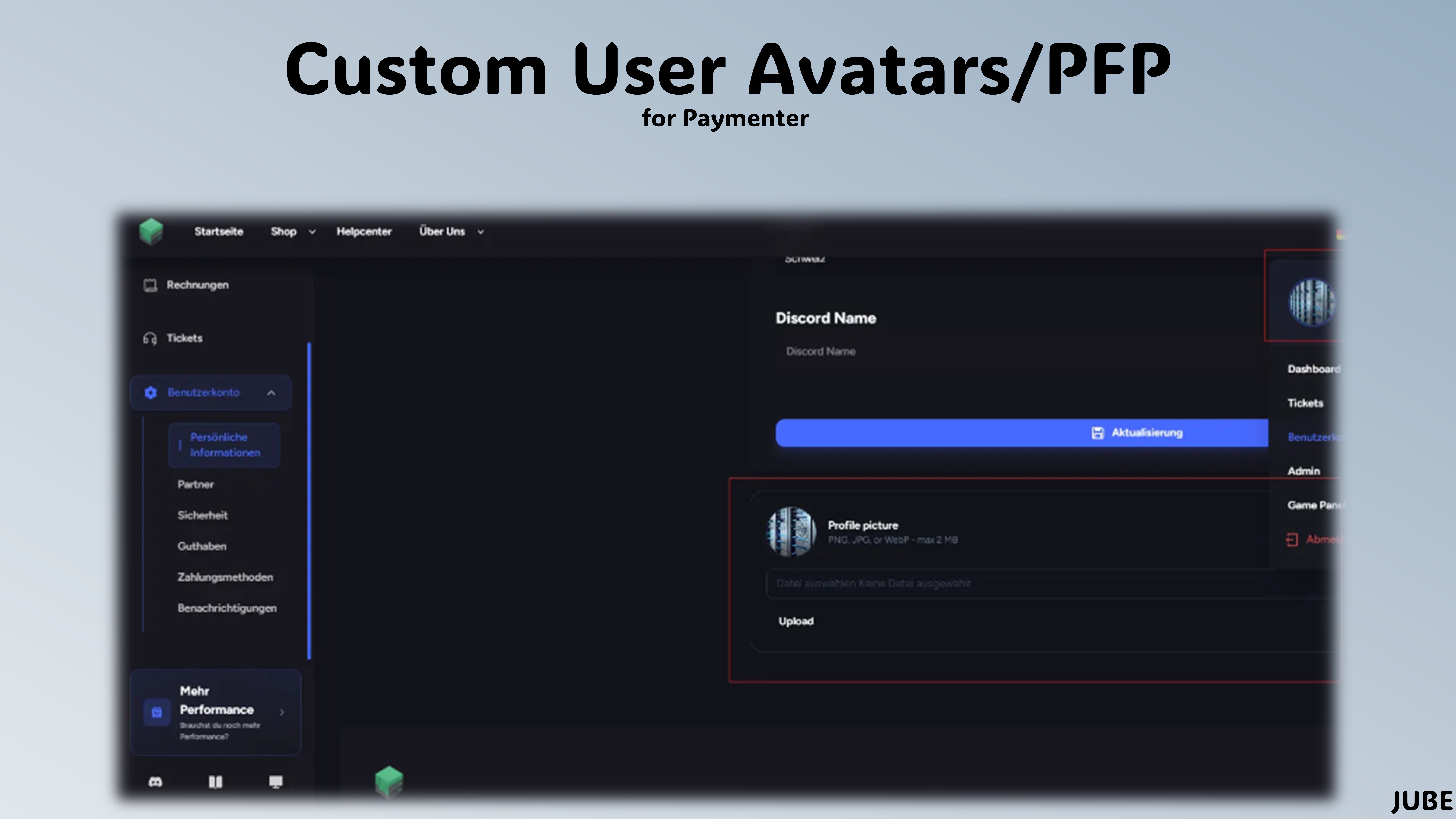Custom User Avatars/PFP  | Paymenter