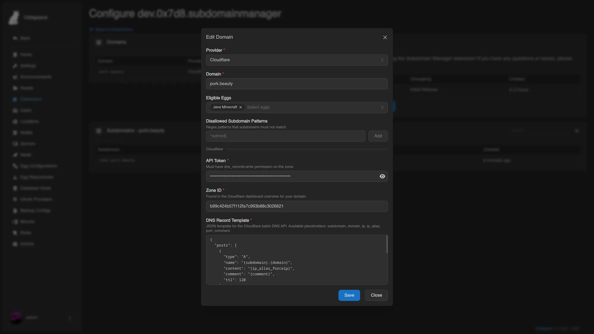 Subdomain Manager for Calagopus screenshot 9