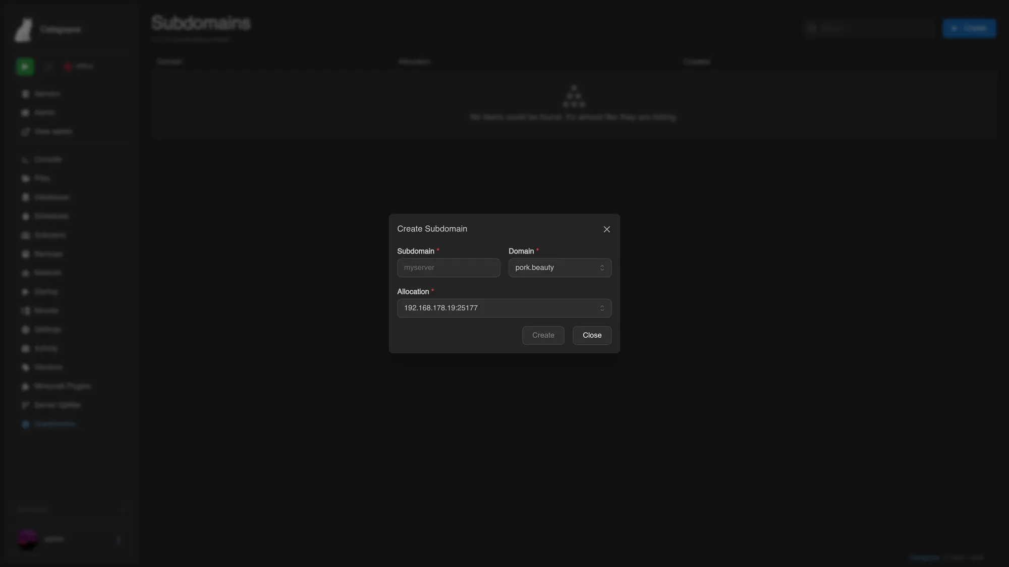 Subdomain Manager for Calagopus screenshot 2