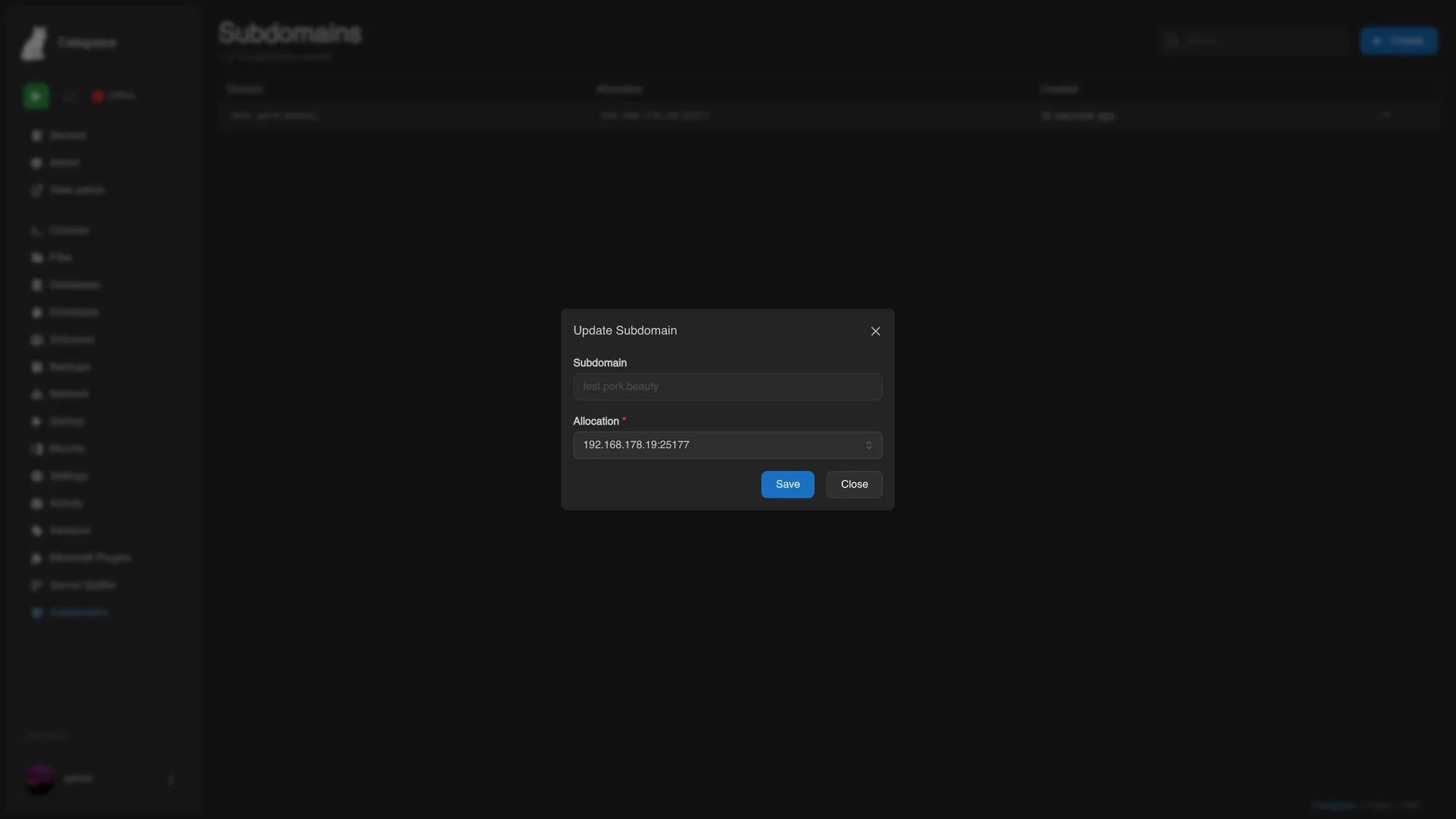 Subdomain Manager for Calagopus screenshot 5