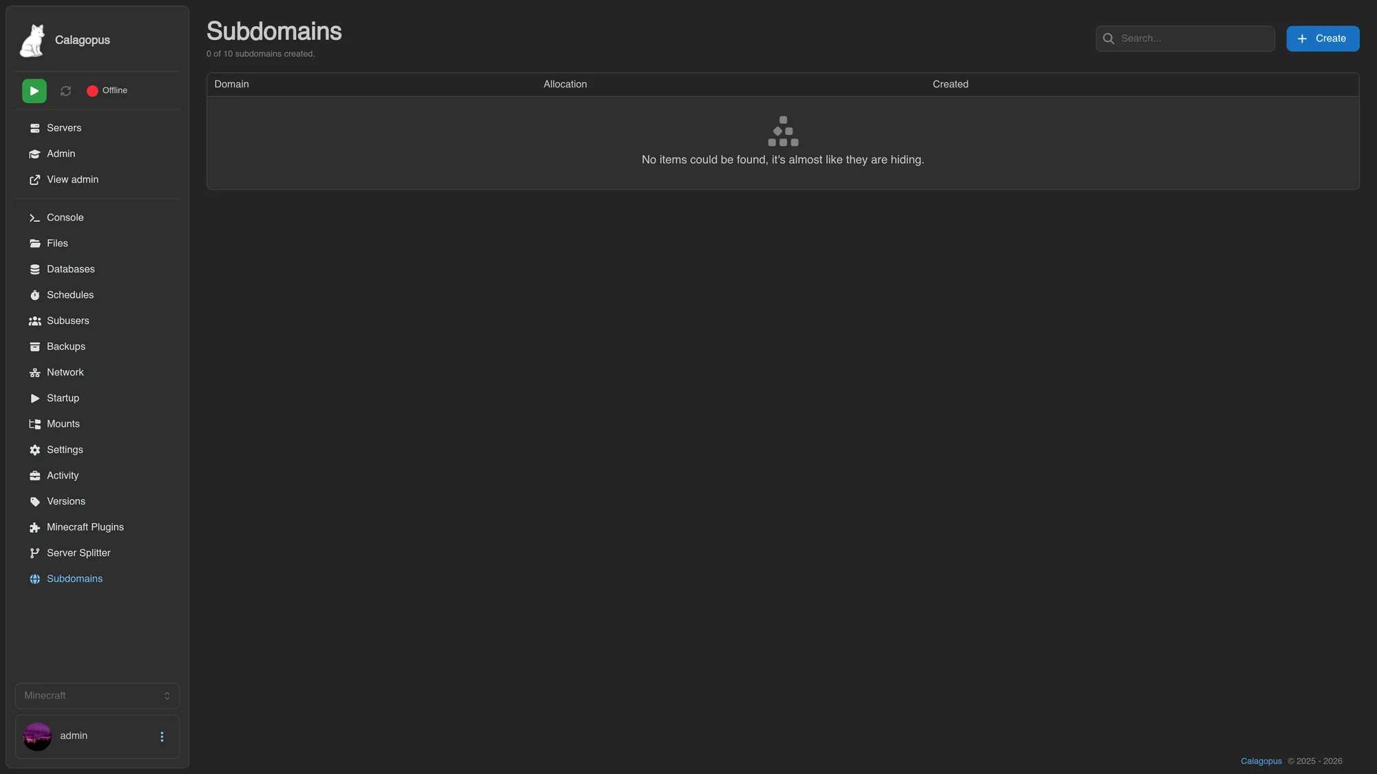 Subdomain Manager for Calagopus screenshot 1