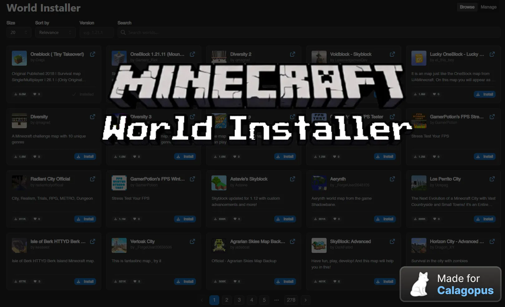 Minecraft World Installer