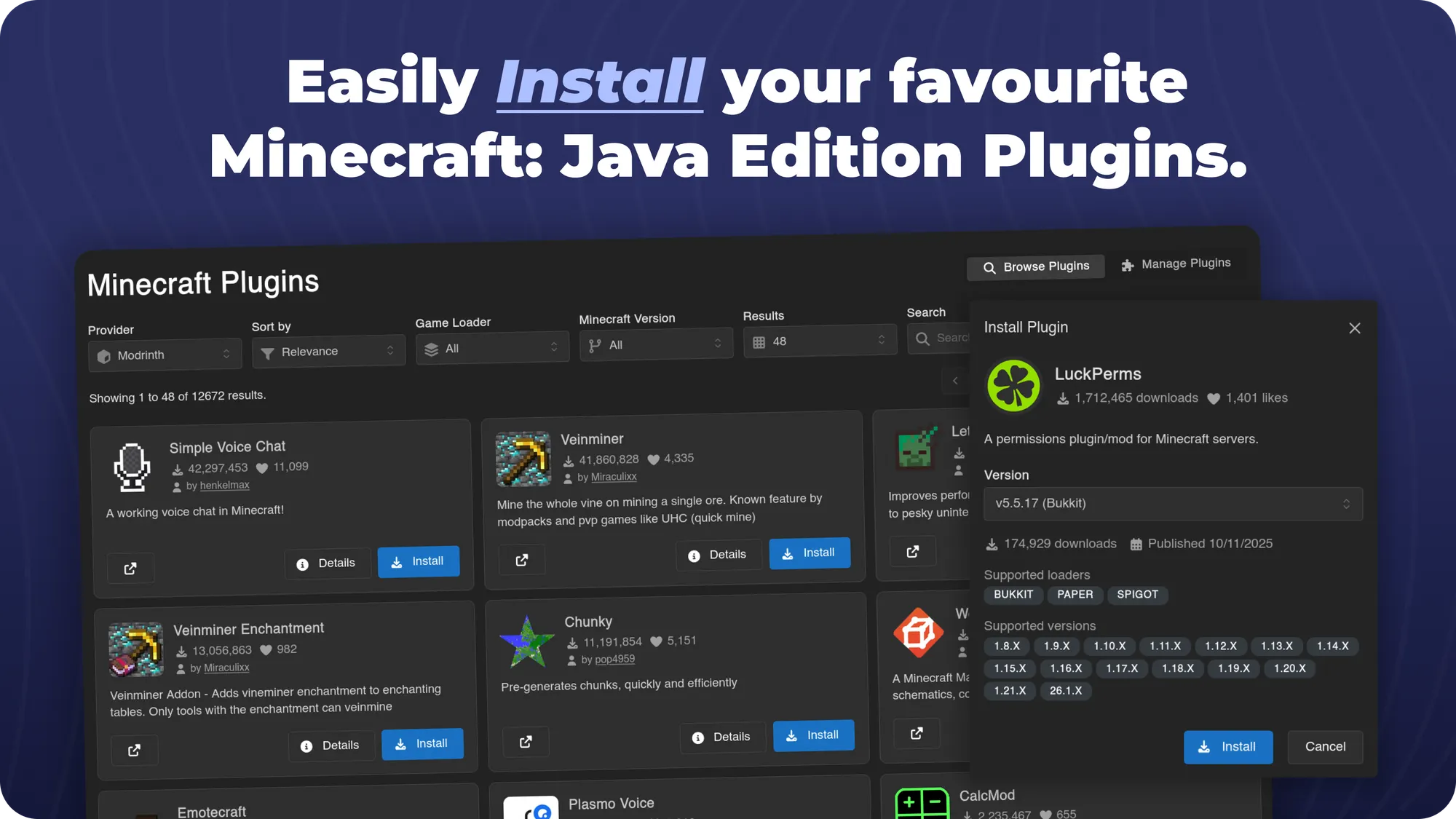 MC Plugins Manager for Calagopus screenshot 10