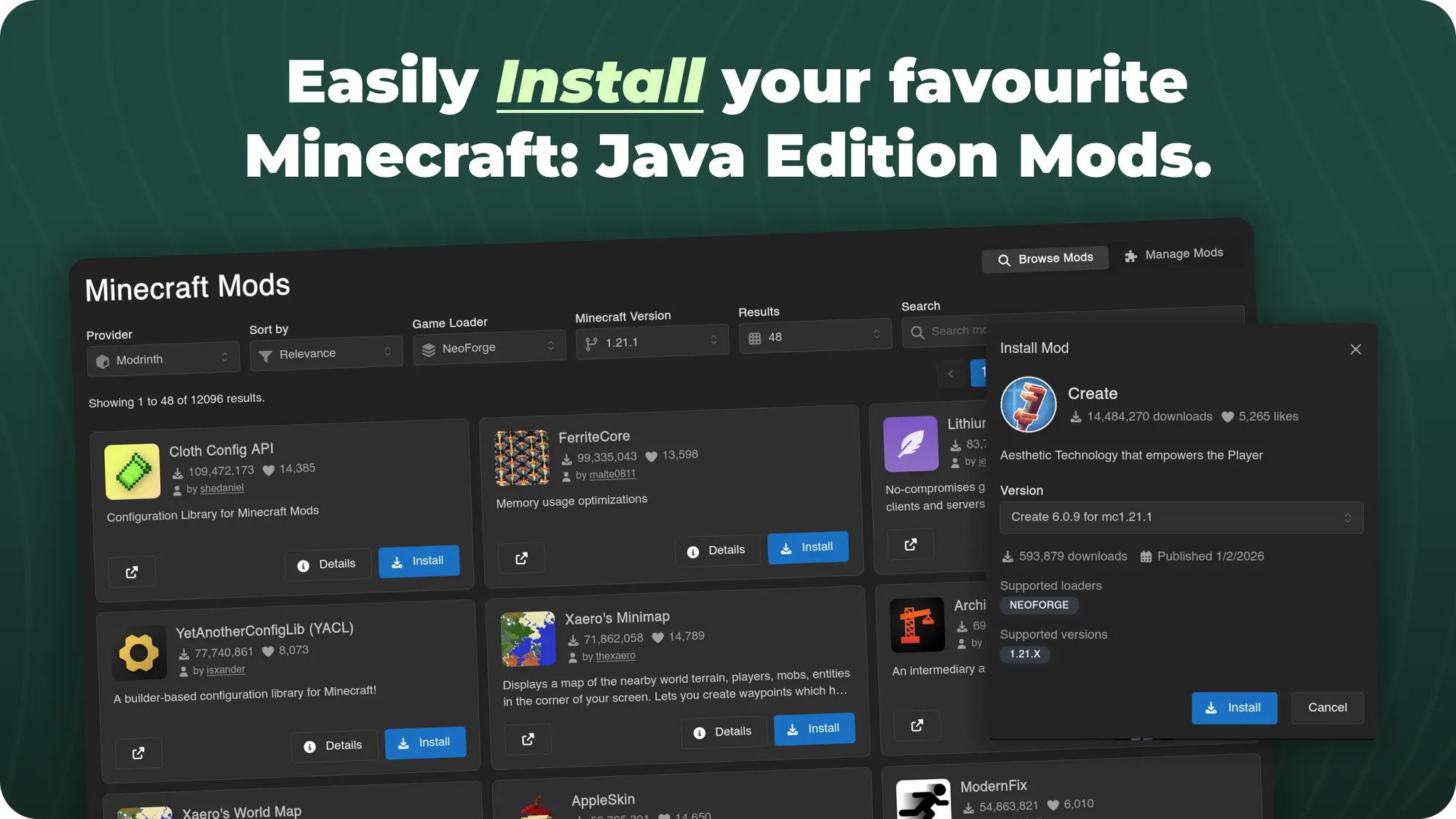 MC Mods Manager for Calagopus screenshot 10